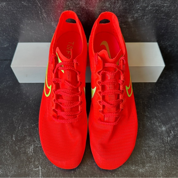 NIKE ZOOM MAMBA 6 RED ORANGE VOLT MENS TRACK AND FIELD DISTANCE SPIKES SIZE 10.5